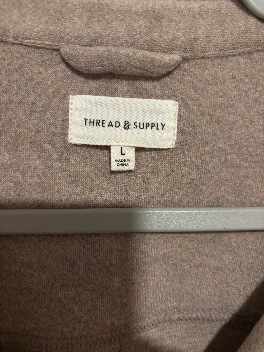 Thread & Supply Women's Button Down Shirt in Taupe - Picture 2 of 5